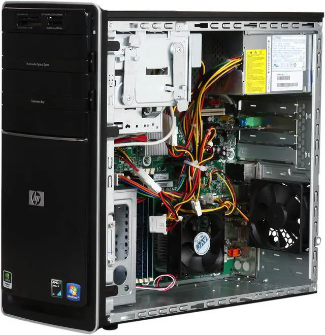 Alt view image 7 of 9 - HP Desktop PC Pavilion P6313W(AY633AAR#ABA) AMD Athlon II X2 215 5GB DDR3 640GB HDD NVIDIA GeForce 9100 Windows 7 Home Premium 64-bit