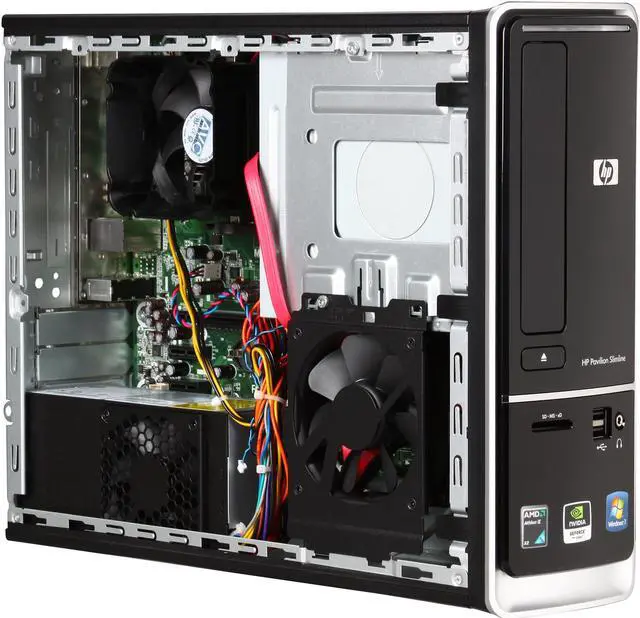 Alt view image 6 of 7 - HP Desktop PC Pavilion Slimline S5510F (BQ466AAR#ABA) AMD Athlon II X2 240 3GB DDR2 640GB HDD NVIDIA GeForce 6150 SE Windows 7 Home Premium 64-bit