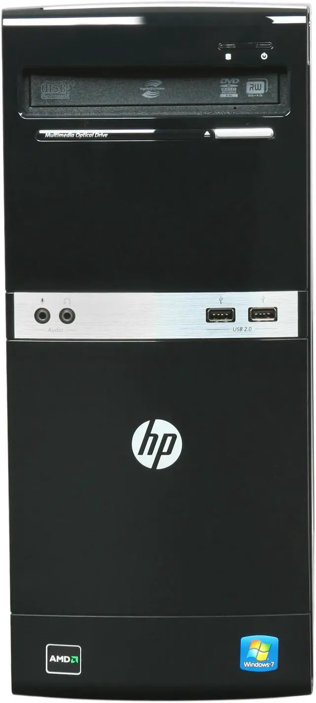 Alt view image 2 of 9 - HP Desktop PC 505B (VS885UT#ABA) AMD Athlon II X3 440 4GB DDR3 320GB HDD NVIDIA GeForce 6150 SE Windows 7 Professional 64-bit