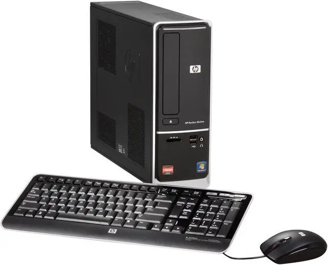 Main image of HP Desktop PC Pavilion Slimline s5730f (BV528AA#ABA) AMD Phenom II X2 511 4GB DDR3 750GB HDD ATI Radeon 3000 IGP Windows 7 Home Premium 64-bit