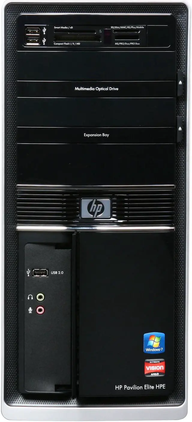 Alt view image 2 of 9 - HP Desktop PC Pavilion Elite HPE-500f (BV535AA#ABA) AMD Phenom II X6 1045T 8GB DDR3 1.5TB HDD AMD Radeon HD 6450 Windows 7 Home Premium 64-bit