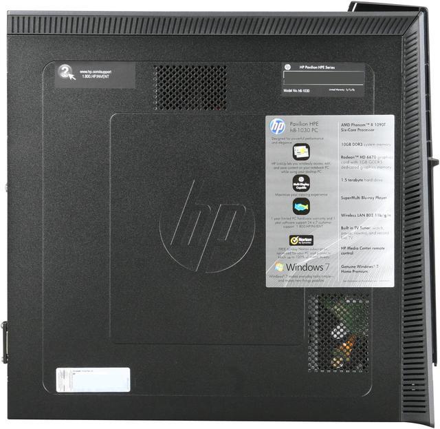 Alt view image 4 of 10 - HP Desktop PC Pavilion Elite h8-1030 (QN561AA#ABA) AMD Phenom II X6 1090T 10GB DDR3 1.5TB HDD AMD Radeon HD 6670 Windows 7 Home Premium 64-bit