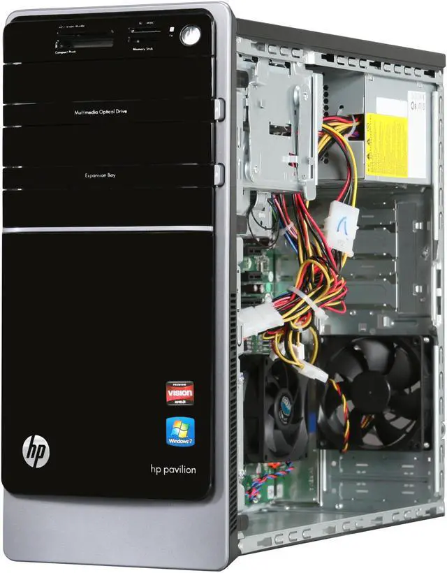 Alt view image 7 of 9 - HP Desktop PC Pavilion p7-1020 (BV704AA#ABA) AMD Phenom II X4 960T 8GB DDR3 1.5TB HDD ATI Radeon HD 4200 Windows 7 Home Premium 64-bit