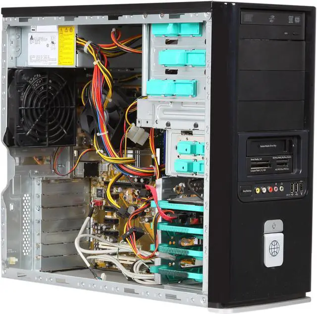 Alt view image 7 of 9 - Famous Brand Desktop PC TS-0005D-C2Q624 Intel Core 2 Quad Q9650 2GB 500GB HDD NO OS