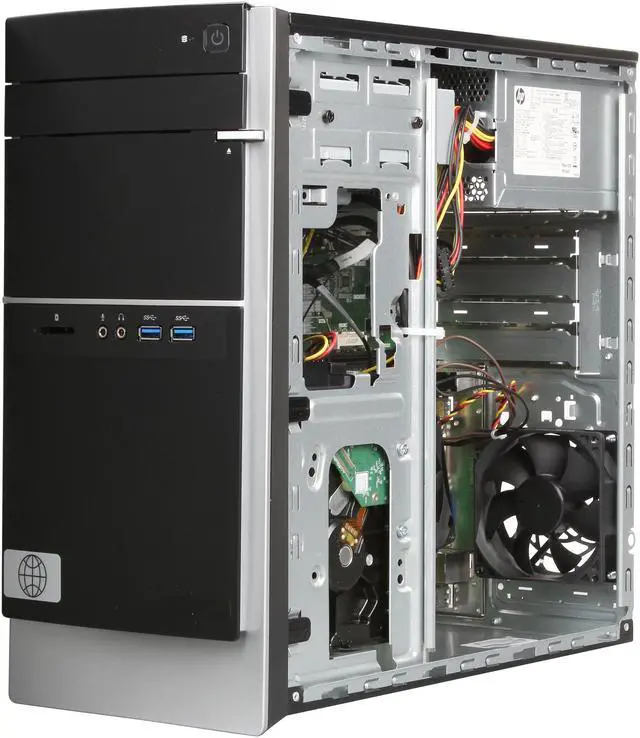 Alt view image 7 of 9 - HP Debranded Pavilion Mid Tower Desktop PC with Quad Core Intel Core i5 4430 3.0Ghz (3.2Ghz), 4GB DDR3 RAM, 1TB HDD, DVDRW with LightScribe, Windows 8 Pro 64 Bit