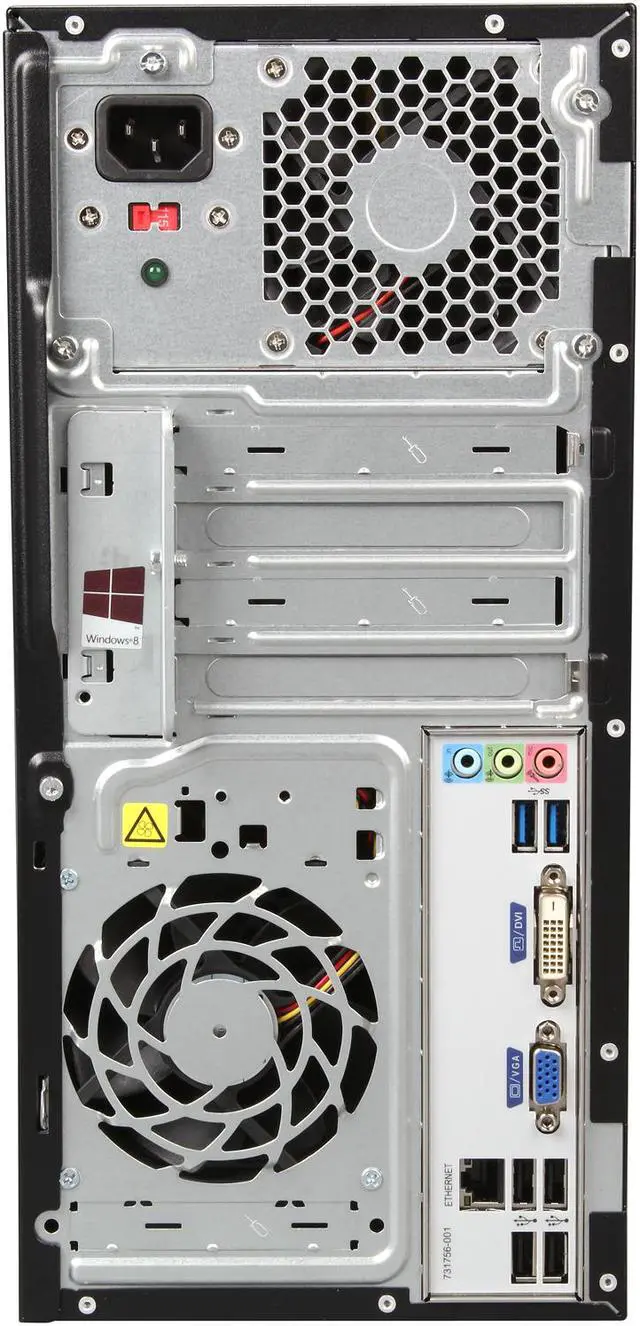 Alt view image 8 of 9 - HP Debranded Pavilion Mid Tower Desktop PC with Quad Core Intel Core i5 4430 3.0Ghz (3.2Ghz), 4GB DDR3 RAM, 1TB HDD, DVDRW with LightScribe, Windows 8 Pro 64 Bit