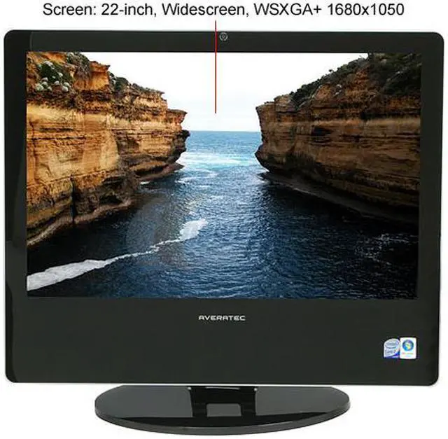 Alt view image 3 of 15 - AVERATEC Desktop PC F1 D1002UHCE-1 Intel Core 2 Duo E4600 2GB DDR2 320GB HDD 22" Windows Vista Home Premium