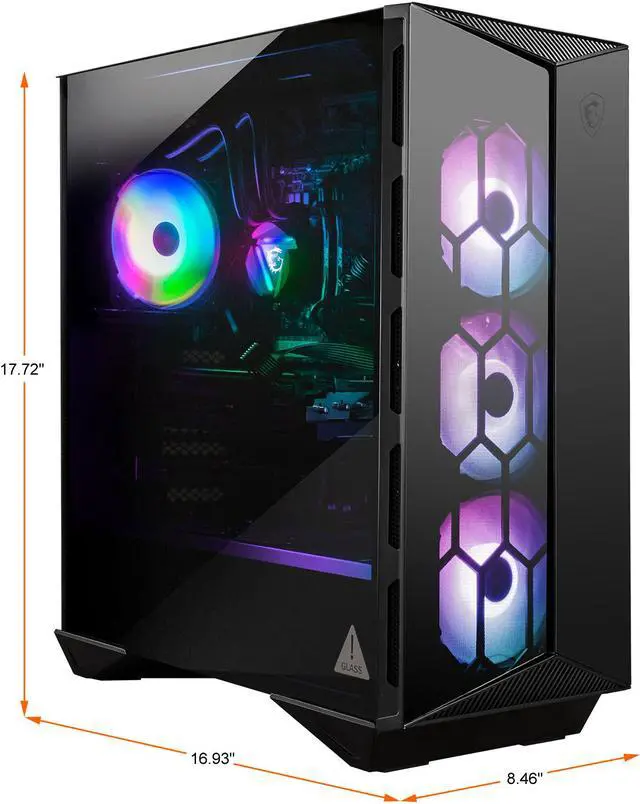 Alt view image 2 of 8 - MSI Gaming Desktop Aegis R 12TD-269US Intel Core i7-12700F 16GB DDR4 1TB PCIe SSD GeForce RTX 3070 Windows 11 Home 64-bit