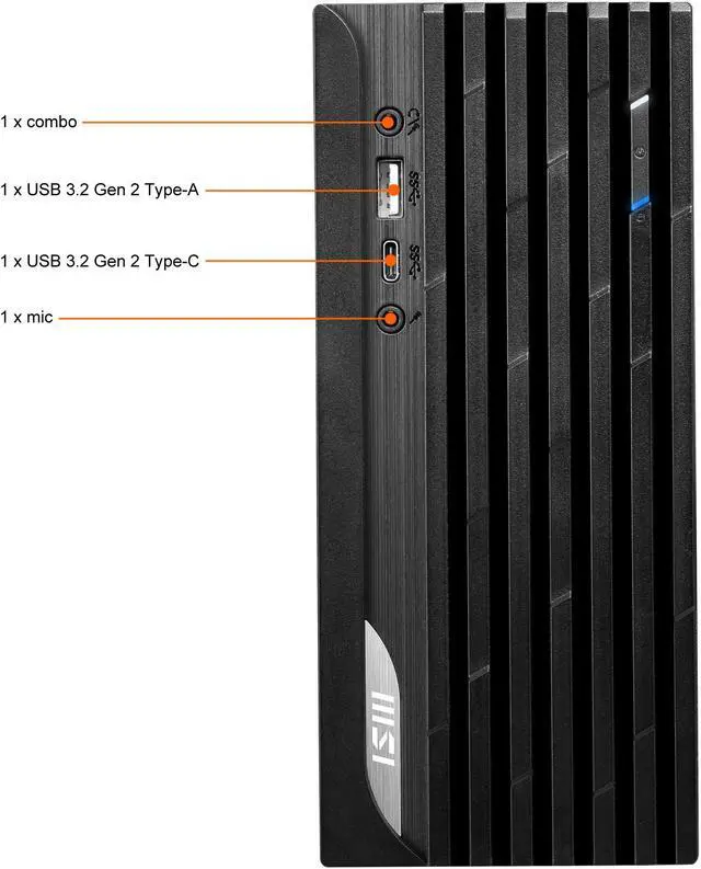 Alt view image 3 of 16 - MSI Business Desktop PRO DP20ZA 5M-058US AMD Ryzen 7 5700G 16GB DDR4 250GB PCIe SSD AMD Radeon Graphics Windows 10 Pro
