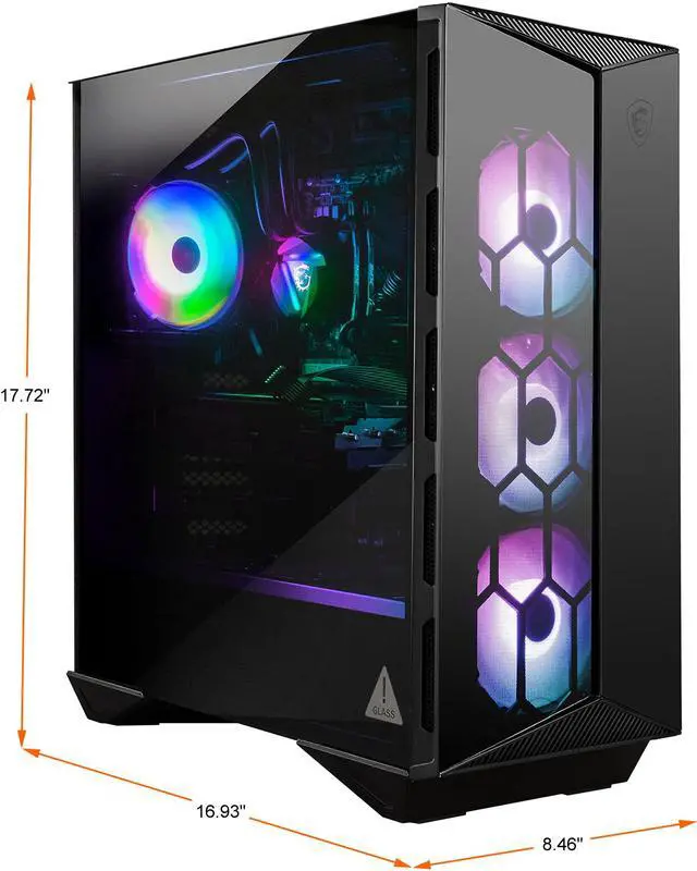 Alt view image 4 of 10 - MSI Gaming Desktop Aegis RS 10TH-406US Intel Core i7-10700F 16GB DDR4 500GB PCIe SSD GeForce RTX 3050 Windows 11 Home 64-bit