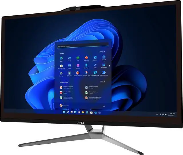 Alt view image 4 of 10 - MSI All-in-One Computer PRO AP222T 13M-004US Intel Core i5-13400 8GB DDR4 500GB PCIe SSD 21.5" Touchscreen Windows 11 Pro 64-bit