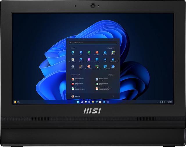 Alt view image 5 of 16 - MSI All-in-One Computer PRO AP162T ADL-020US Intel N100 4GB DDR4 128GB PCIe SSD 15.6" Touchscreen Windows 11 Pro 64-bit