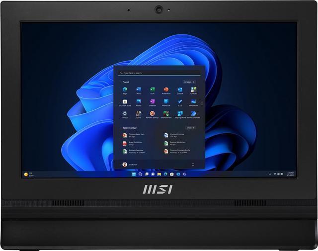 Alt view image 13 of 16 - MSI All-in-One Computer PRO AP162T ADL-020US Intel N100 4GB DDR4 128GB PCIe SSD 15.6" Touchscreen Windows 11 Pro 64-bit