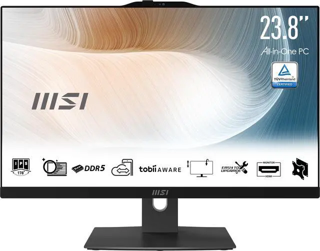 Alt view image 11 of 17 - MSI All-in-One Computer Modern AM242TP 1M-1096US Intel Core 5 120U 16GB DDR5 1TB PCIe SSD 23.8" Touchscreen Windows 11 Home 64-bit