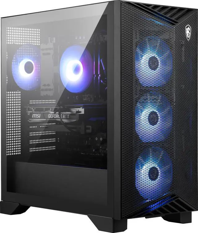 Main image of MSI Aegis R2 Gaming PC, Intel Core i9-14900F, NVIDIA GeForce RTX 4070, 32GB DDR5 5600, 2TB NVMe SSD, Air Cooling, USB Type-C, VR-Ready, Windows 11 Home (Aegis R2 B14NUE9-852CA)