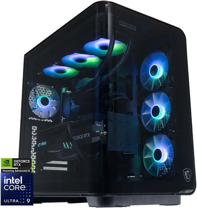 Main image of MSI Vision Elite(Tower) Gaming Desktop,Intel Ultra9 285K , RTX 5090,  DDR5 6000 RGB 64GB Memory (32GB x 2), Gen 4 2TB M.2 NVMe,1300W USB Type-C, VR-Ready, Windows 11 Pro highend