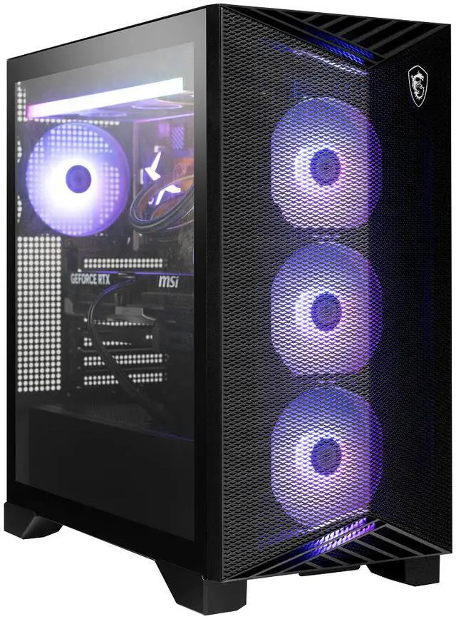 Alt view image 2 of 9 - MSI Aegis ZS2 (Tower) Gaming Desktop, AMD R7-9800X3D, GeForce RTX 5080, DDR5 6000 64GB Memory (32GB X 2) , 2TB NVMe SSD, Liquid CPU Cooling, USB Type-C, VR-Ready, Windows 11 Home
