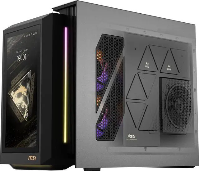 Alt view image 13 of 14 - MSI Gaming Desktop PC MEG Vision X AI 2NVZ9-045US Intel Core Ultra 9 285K 64GB DDR5 2TB NVMe SSD GeForce RTX 5090 Windows 11 Pro
