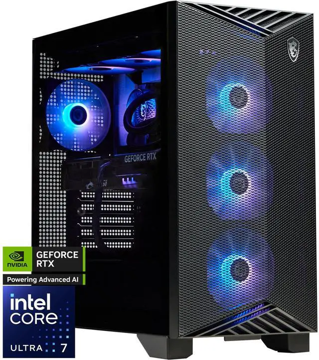 Main image of MSI Gaming Desktop PC Aegis RS2 AI C2NVP7-1444US Intel Core Ultra 7 265K 32GB DDR5 2TB NVMe SSD GeForce RTX 5070 Windows 11 Home Advance