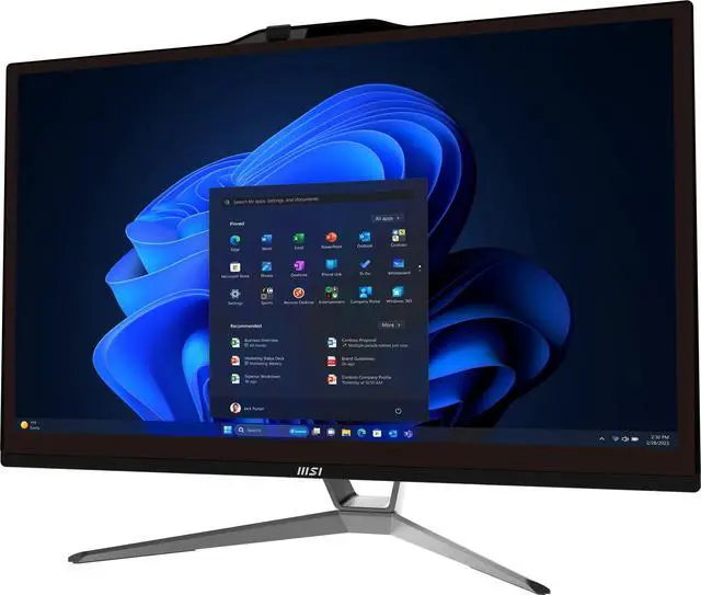 Alt view image 3 of 9 - MSI All-in-One PC PRO AP222T 14M-424US Intel Core i5-14400 8GB DDR4 512GB NVMe SSD 21.5" Touchscreen Windows 11 Pro