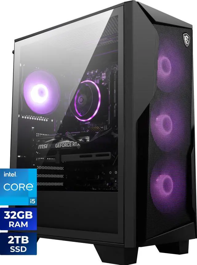 Main image of MSI Gaming Desktop PC Codex R2 B14NVL5-449US Intel Core i5-14400F 32GB DDR5 2TB SSD GeForce RTX 5060 Windows 11 Home