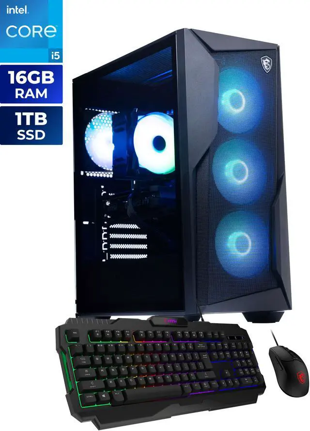 Alt view image 13 of 13 - MSI Gaming Desktop PC Codex R2 B14NVK5-604US Intel Core i5-14400F 16GB DDR5 1TB NVMe SSD GeForce RTX 5050 Windows 11 Home