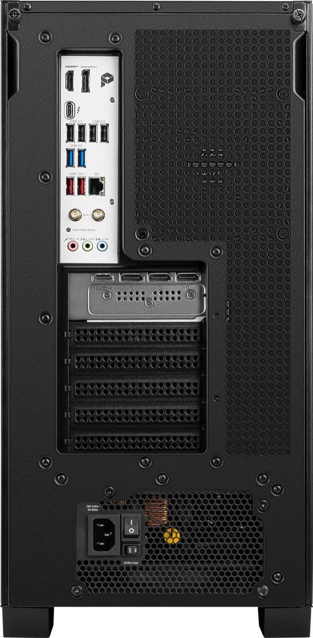 Alt view image 9 of 12 - MSI Gaming Desktop PCs PRO DP400 2NVV-023US Intel Core Ultra 7 265F 64GB DDR5 no hdd HDD 2TB M.2 NVMe SSD GeForce RTX 5080 Windows 11 Home