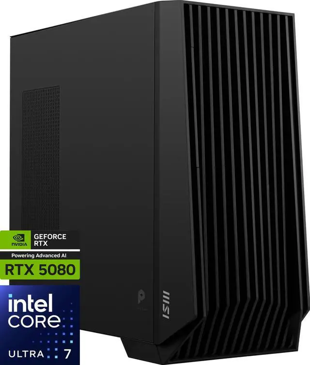 Main image of MSI Gaming Desktop PCs PRO DP400 2NVV-023US Intel Core Ultra 7 265F 64GB DDR5 no hdd HDD 2TB M.2 NVMe SSD GeForce RTX 5080 Windows 11 Home