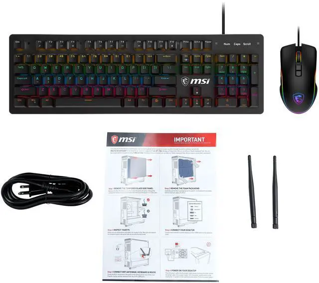 Alt view image 4 of 4 - MSI Codex R2 AI Gaming PC, Intel Core Ultra 7 265, NVIDIA GeForce RTX 5060 Ti 16GB, 32GB DDR5 6000, 2TB NVMe SSD, Windows 11 Home, Includes Gaming Mouse & Keyboard (Codex R2 AI B2NVN7-450US)