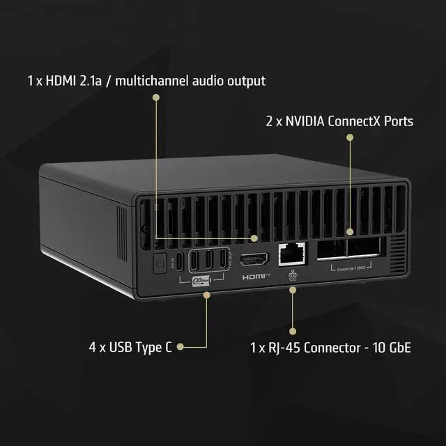Alt view image 12 of 18 - MSI Personal AI Supercomputer EdgeXpert-11SUS 128GB LXDDR5x 4TB SSD with self-encryption SSD