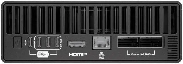 Alt view image 4 of 8 - MSI EdgeXpert 09SUS AI Supercomputer Desktop PC, nVidia GB10 Grace Blackwell Architecture , ARM CPU, 128GB LPDDR5 unified system memory, 4TB Gen4 NVMe M.2, Wifi 7, nVidia DGX OS, QSFP Cable x 1, 1Y