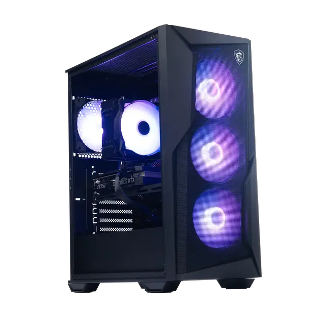 Alt view image 7 of 11 - MSI Codex R2 Gaming Desktop PC, Intel Core i5-14400F, GeForce RTX 5050 8GB GDDR7, 16GB DDR5, 1TB NVMe SSD, Wi-Fi 6E, Bluetooth 5.3, Windows 11 Home