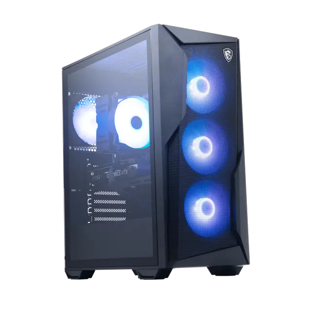 Alt view image 4 of 11 - MSI Codex R2 Gaming Desktop PC, Intel Core i5-14400F, GeForce RTX 5050 8GB GDDR7, 16GB DDR5, 1TB NVMe SSD, Wi-Fi 6E, Bluetooth 5.3, Windows 11 Home