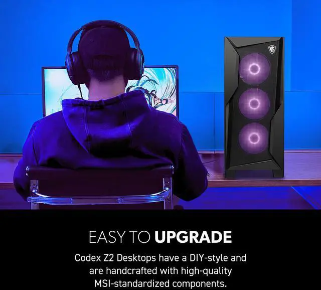 Alt view image 17 of 19 - MSI Codex Z2 Gaming Desktop featuring AMD Ryzen 5 8400F processor, GeForce RTX 5060 Ti 8GB graphics, 16GB DDR5 memory, 1TB NVMe SSD and Windows 11 Home Plus.
