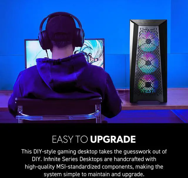 Alt view image 15 of 18 - MSI Infinite ZS Gaming Desktop Ryzen 9 9950X3D RTX 5090 32GB GDDR7 32GB DDR5 2TB NVMe SSD Wi-Fi 6E Windows 11 Home Advanced