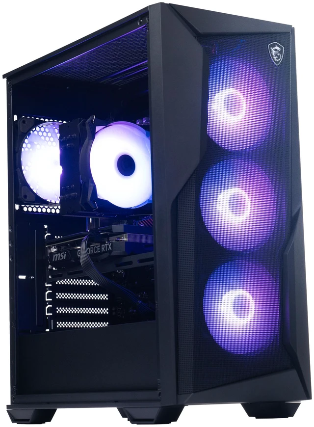 Alt view image 2 of 11 - MSI Desktop PC 5060 Ti 8G 5060 Ti 8G Ultra 7 265 16GB DDR5 1TB NVMe SSD GeForce RTX 5060 Ti Windows 11 Home