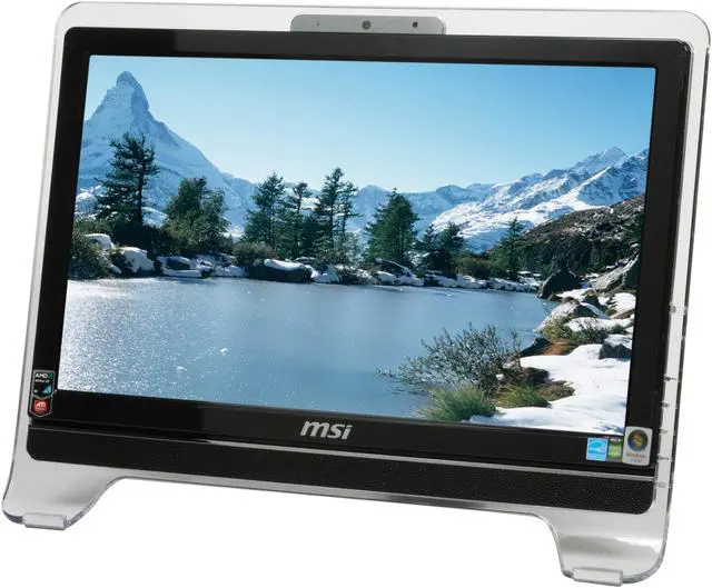 Alt view image 2 of 8 - MSI Desktop PC Wind Top AE2010-02SUS AMD Athlon 64 X2 3250e 4GB DDR2 320GB HDD 20.0" Touchscreen Windows Vista Home Premium / Free Windows 7 Upgrade Coupon