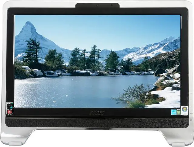 Alt view image 3 of 8 - MSI Desktop PC Wind Top AE2010-02SUS AMD Athlon 64 X2 3250e 4GB DDR2 320GB HDD 20.0" Touchscreen Windows Vista Home Premium / Free Windows 7 Upgrade Coupon