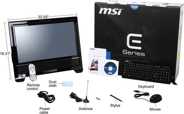 Alt view image 8 of 8 - MSI Desktop PC Wind Top AE2200-01SUS Intel Pentium E5400 4GB DDR2 500GB HDD 21.6" Window Vista Home Premium 64-bit