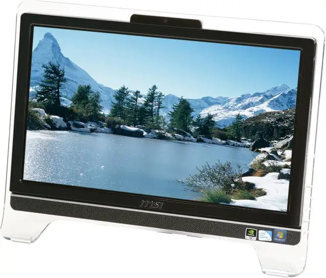 Alt view image 3 of 7 - MSI Desktop PC Wind Top AE2020-30SUS Intel Celeron T3100 4GB DDR2 320GB HDD 20.0" Windows 7 Home Premium