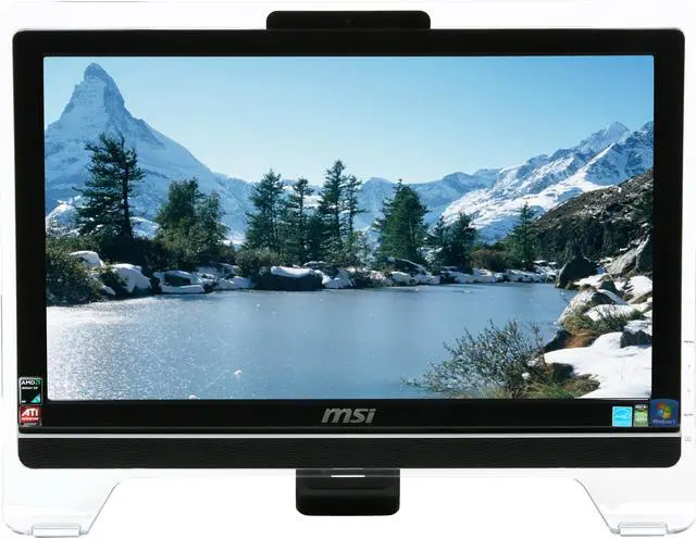 Alt view image 2 of 7 - MSI Desktop PC Wind Top AE2010-63SUS AMD Athlon 64 X2 3250e 4GB DDR2 320GB HDD 20.0" Touchscreen Windows 7 Home Premium
