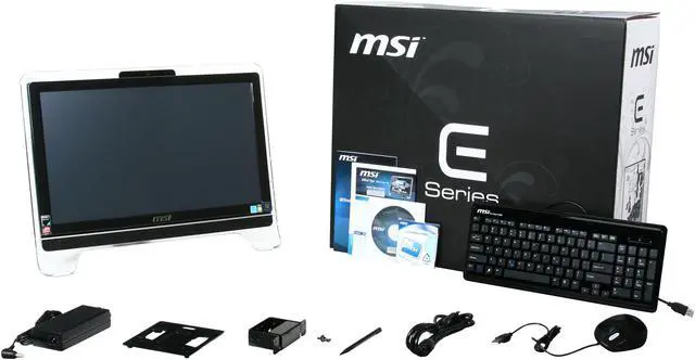 Alt view image 7 of 7 - MSI Desktop PC Wind Top AE2010-63SUS AMD Athlon 64 X2 3250e 4GB DDR2 320GB HDD 20.0" Touchscreen Windows 7 Home Premium