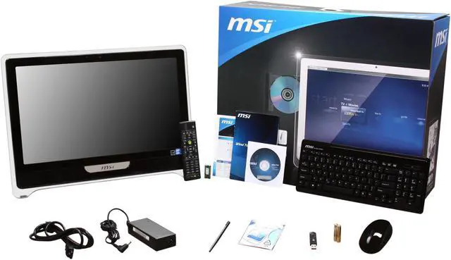 Alt view image 8 of 8 - MSI All-in-One PC Wind Top AE2240-037US Intel Core i3-380M 4GB DDR3 1TB HDD 21.5" Touchscreen Windows 7 Home Premium 64-bit