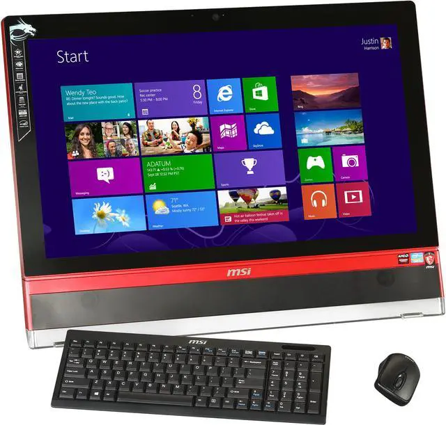 Main image of MSI Intel Core i7 16GB DDR3 128GB SSD+ 2TB HDD 27" Touchscreen Desktop PC Windows 8 64bit AG2712A-024US