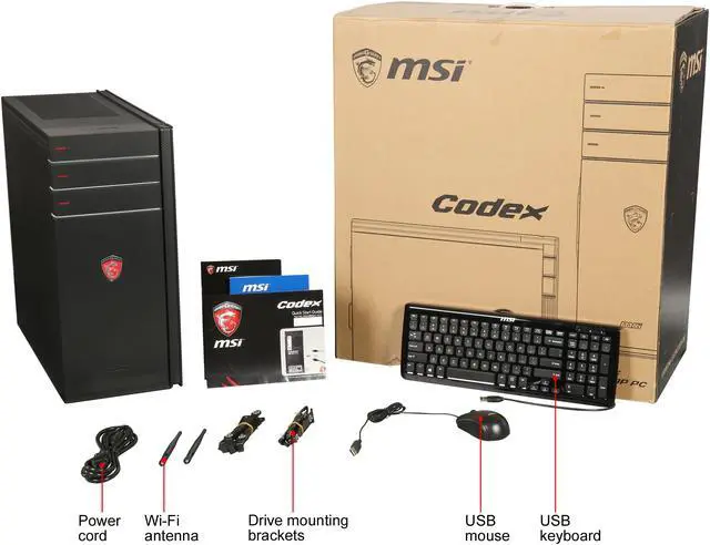 Alt view image 6 of 6 - MSI Desktop Computer Codex X-032US Intel Core i7-6700K 16GB DDR4 1TB HDD 256GB SSD GeForce GTX 1070 Windows 10 Home 64-Bit