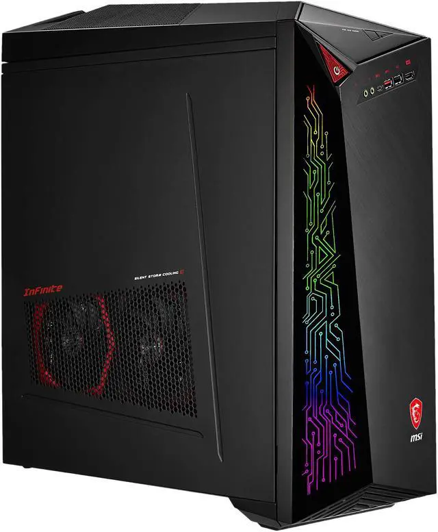 Alt view image 6 of 18 - MSI Desktop Computer Infinite A Infinite A VR7RF-006US Intel Core i7-7700 16GB DDR4 2TB HDD 512GB SSD NVIDIA GeForce GTX 1080 Ti ARMOR Windows 10 Home 64-Bit