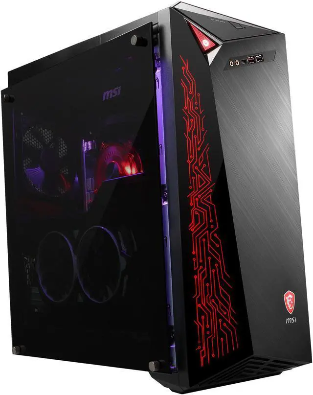 Alt view image 2 of 19 - MSI Desktop Computer Infinite X 8RD-040US Intel Core i7-8700 16GB DDR4 2TB HDD 256 GB M.2 SSD GeForce GTX 1070 Windows 10 Home 64-Bit