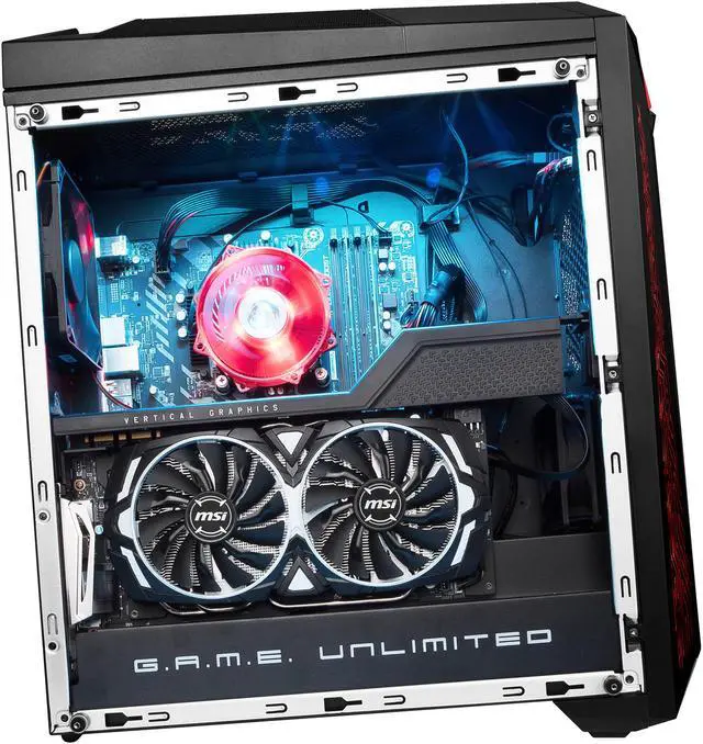 Alt view image 14 of 19 - MSI Desktop Computer Infinite X 8RD-040US Intel Core i7-8700 16GB DDR4 2TB HDD 256 GB M.2 SSD GeForce GTX 1070 Windows 10 Home 64-Bit