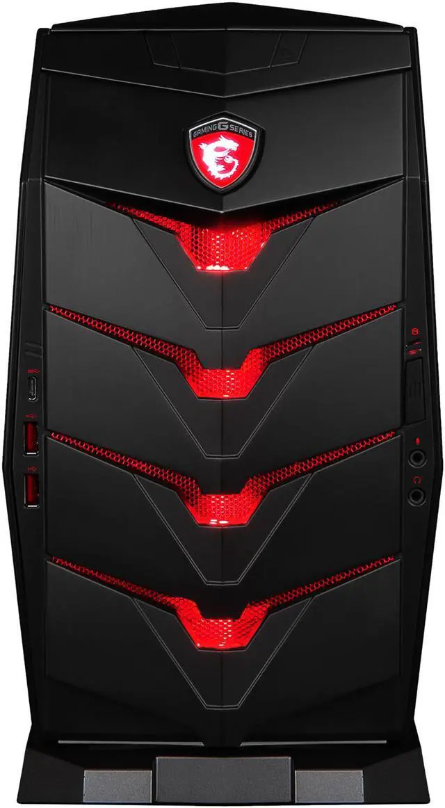 Alt view image 3 of 7 - MSI Desktop Computer Aegis-224US Intel Core i5-7400 8GB DDR4 2TB HDD GeForce GTX 1060 Windows 10 Home 64-Bit