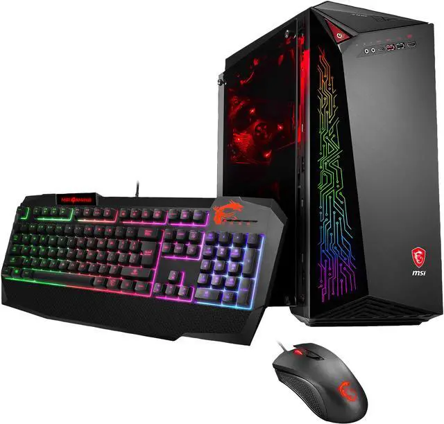 Main image of MSI Gaming Desktop Infinite A 8RC-457US Intel Core i7-8700 16GB DDR4 2TB HDD 256GB SSD GeForce GTX 1060 Windows 10 Home 64-bit